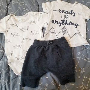 Emily & Oliver 3 Piece Shorty Set.